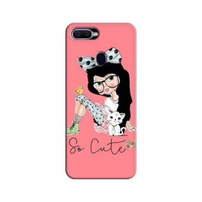 F9 - OPPO (Cartoon Little Girl Design Mobile Back Cover) (F9-OPPO(CartoonLittleGirlDesignMobileBackCover) )