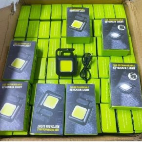 COB Rechargeable Keychain Mini Flashlight