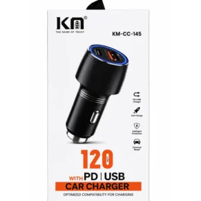 KM -  KM-CC-145 - 120W with PD | USB Car Charger - [10 Combo]