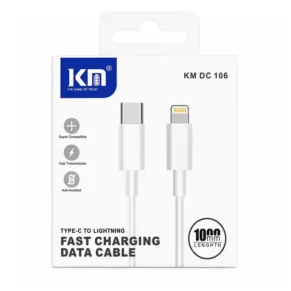 KM DC106 - Type-C To Lightning Fast Charging Data Cable - [Combo 10]