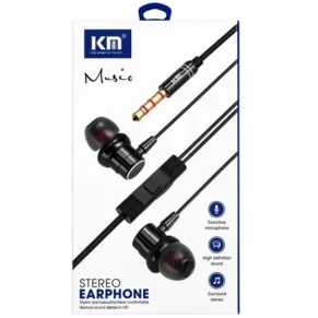 KM - Music Stereo Earphone M56 - Bass Headphones - [Combo 10]